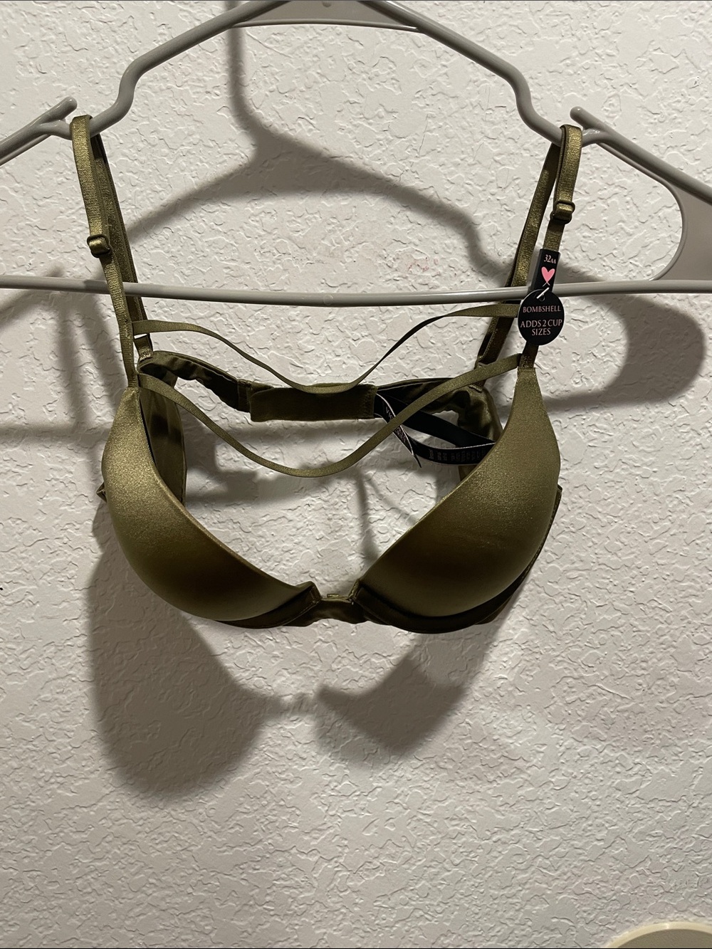 Victoria's Secret Olive Green Front-Close Push-Up Bra